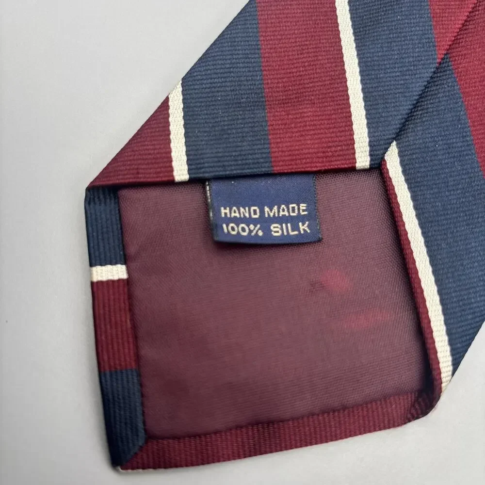 Ferrell Reed Nordstrom Silk Striped Preppy Luxury Red Blue